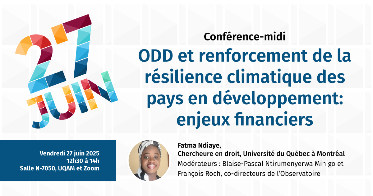 ODD et renforcement de la résilience climatique des pays en développement : enjeux financiers