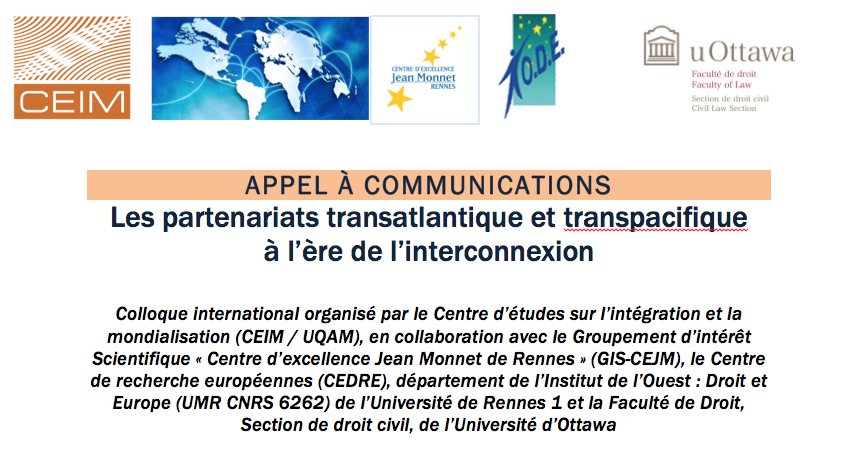 Les partenariats transatlantique et transpacifique à l'ère de l'interconnexion