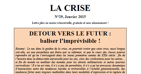 DETOUR VERS LE FUTUR : baliser l'imprévisible !